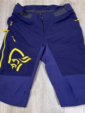 Norrona Fjora Mountain Bike Shorts Small Blue Ocean Swell Women's